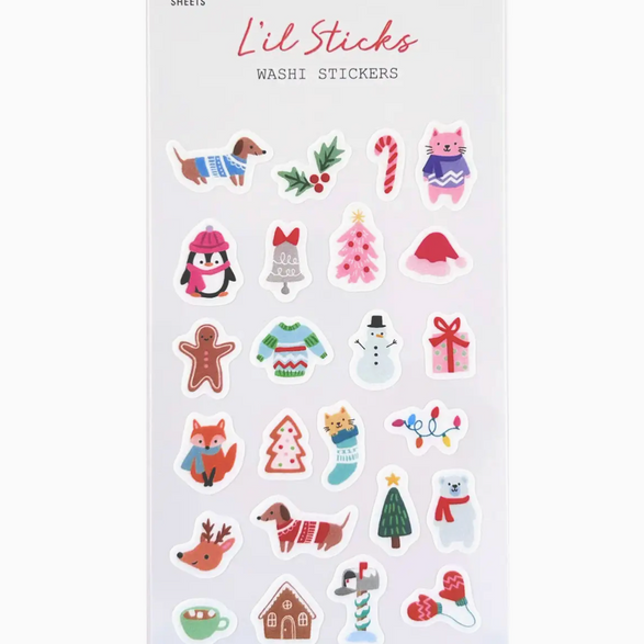 Mini Holiday Washi Sticker Sheets (2)