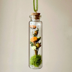 Mini Orange Mix Glass Terrarium Ornament