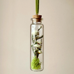 Mini White Mix Glass Terrarium Ornament