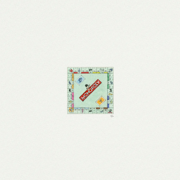 5x5 Art Print: Mini Monopoly