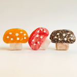 Brown Mushroom Claw Hair Clip