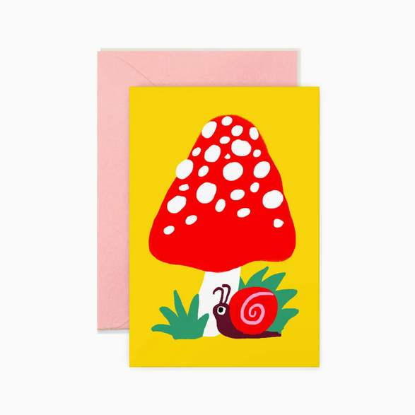 Mushroom and Snail Mini Card