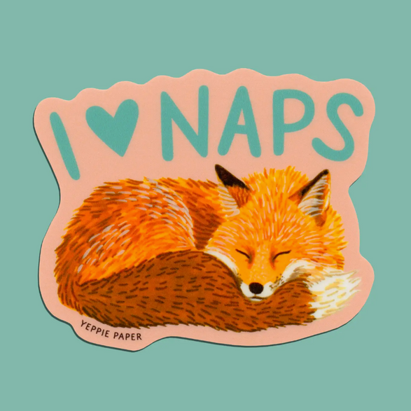 Napping Fox Sticker