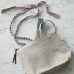Small Linen Pouch: Grey