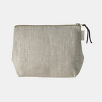 Small Linen Pouch: Grey