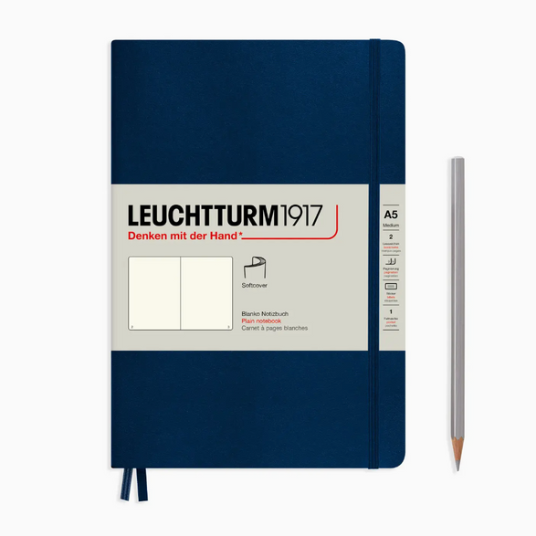 Leuchtturm Blank Notebook: Navy (Softcover) (A5)