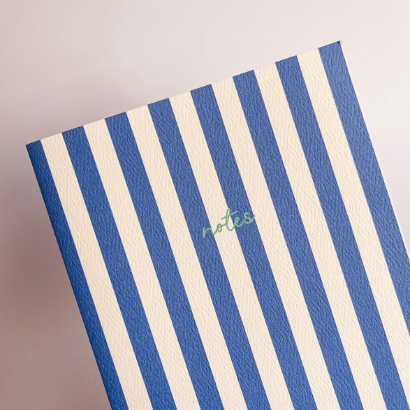 Blank Notebook: Navy Stripe