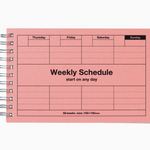 Undated Weekly Spiral Planner - Neon Pink