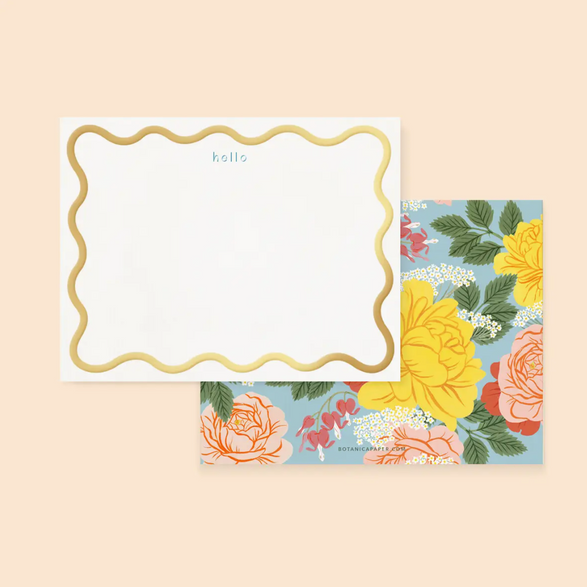 Nostalgic Florals Flat Notecards - Set of 4