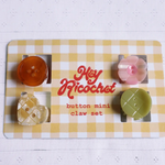 Mini Button Claw Hair Clip Set - Original