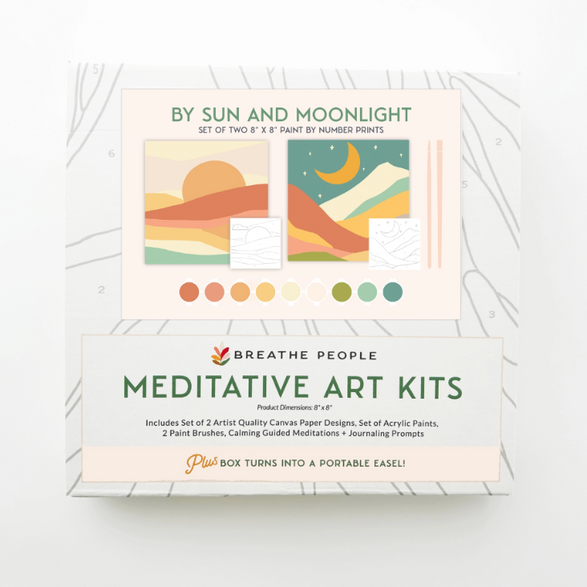 Paint By Numbers Kit + Easel: Sun + Moonlight