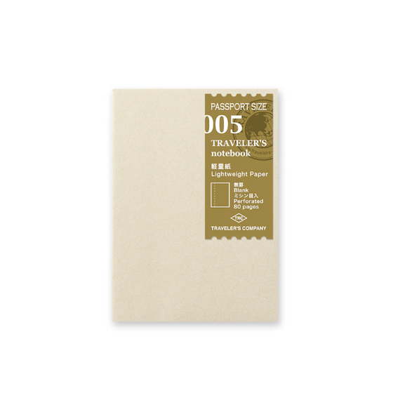 Traveler's Passport Notebook 005 - Lightweight Paper Refill