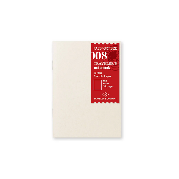 Traveler's Passport Notebook 008 - Sketch Paper Refill