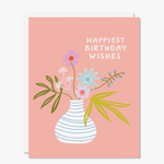 Peach Happiest Birthday Wishes Flowers