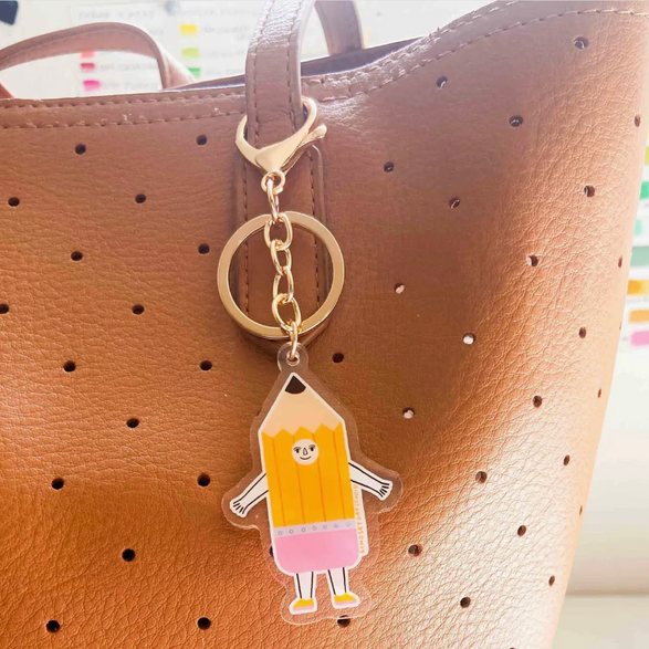 Pencil Friend Acrylic Keychain