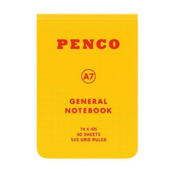Mini Graph Penco Notebook: Yellow (A7)