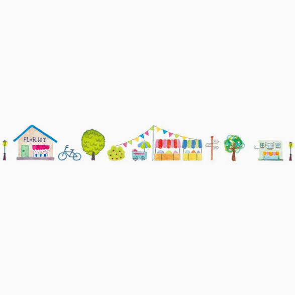 Wide Petit Deco Tape - Townscape