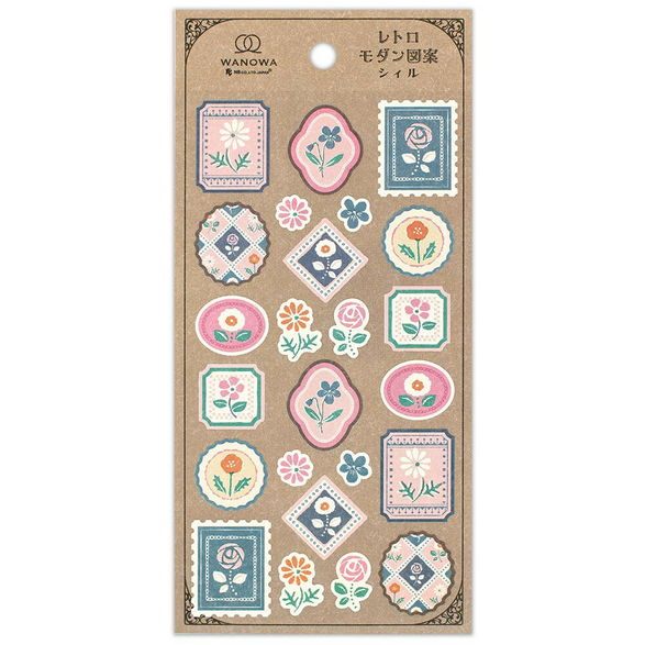 Pink + Blue Floral Sticker Sheet