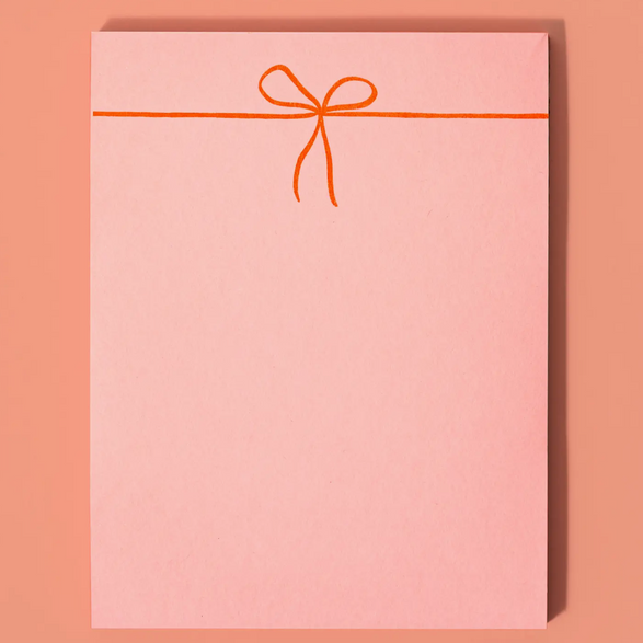 Pink Bow Notepad