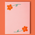 Pink Flower Notepad