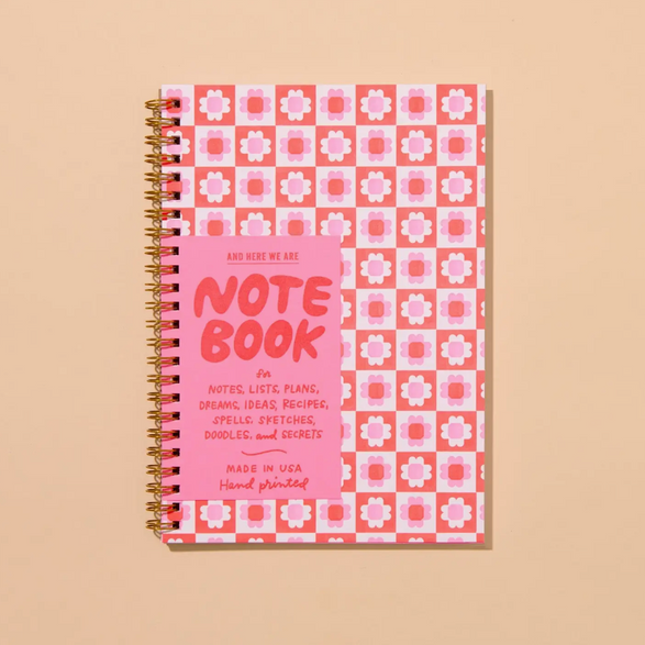 Lined Notebook: Pink Flowers