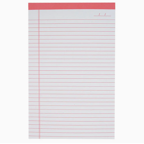 Pink Lined Notepad