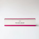 2025 Mini Desk Calendar - Pink