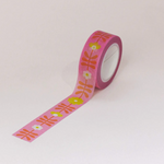 Pink Retro Florals Washi Tape (15mm)