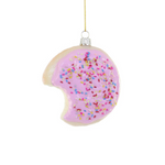 Pink Sugar Cookie With Bite Ornament