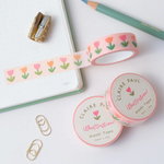 Pink Tulip Washi Tape (15mm)
