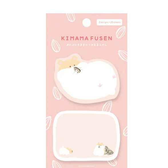 Pink Hamster Sticky Notepad Set