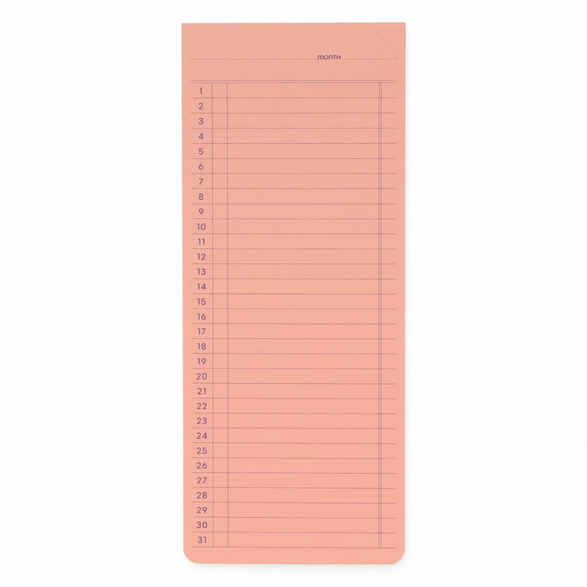 Pink Monthly Sticky Memo Pad