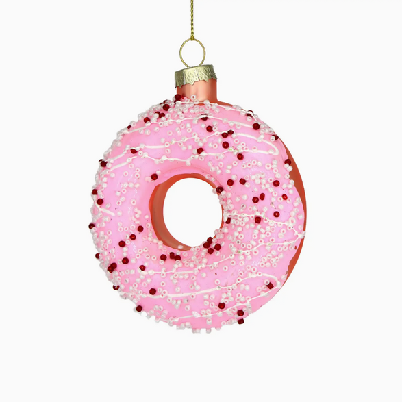 Pink Sprinkle Donut Ornament