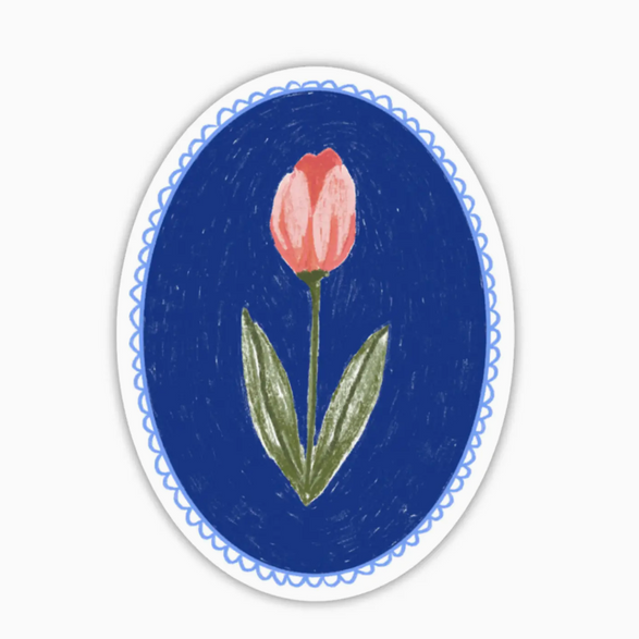 Pink Tulip Sticker