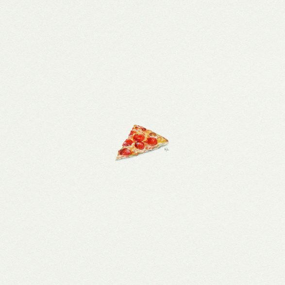 5x5 Art Print: Mini Pizza Slice