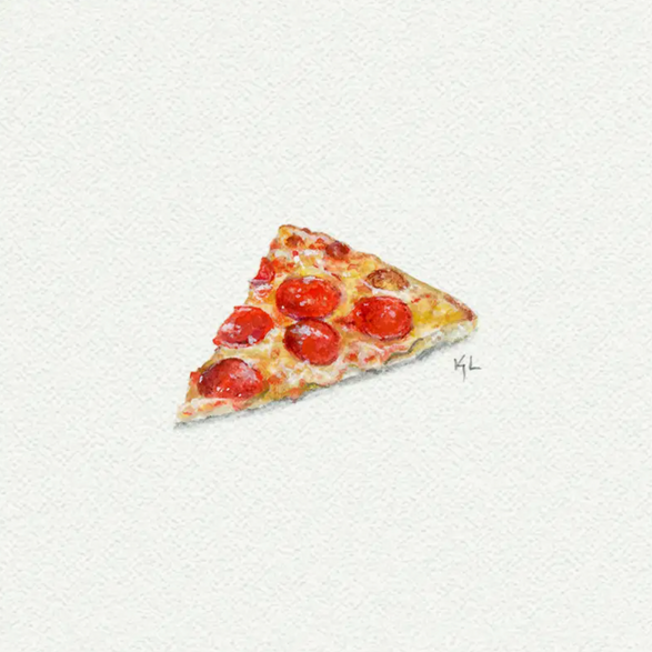 5x5 Art Print: Mini Pizza Slice