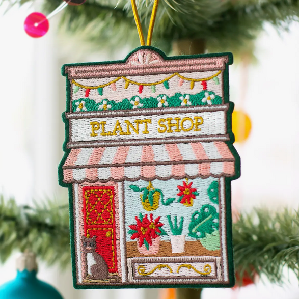 Plant Shop Embroidered Ornament