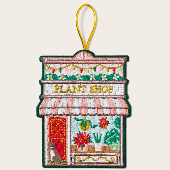 Plant Shop Embroidered Ornament