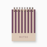Blank Mini Notebook: Plum Striped