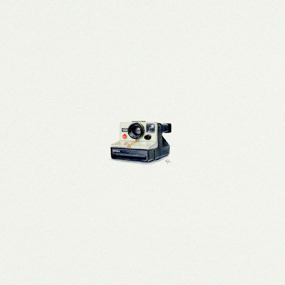 5x5 Art Print: Mini Polaroid Camera