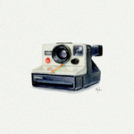 5x5 Art Print: Mini Polaroid Camera