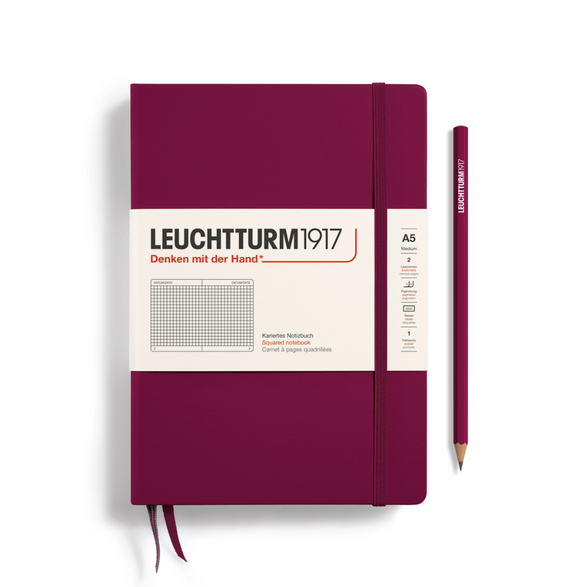 Leuchtturm Graph Notebook: Port Red (A5)