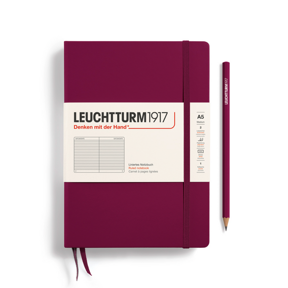 Leuchtturm Lined Notebook: Port Red (A5)