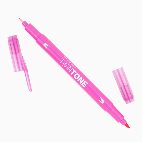Twin Tone Dual Tip Marker Pen - 28 color options