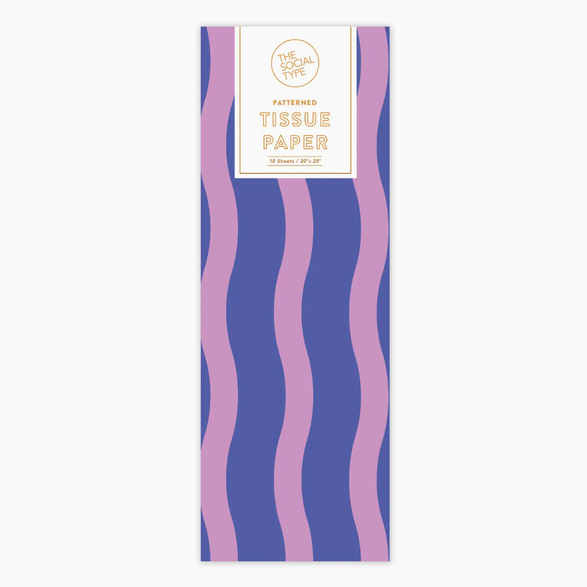 Purple Wave Tissue Paper Set