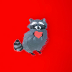 Raccoon Heart Sticker