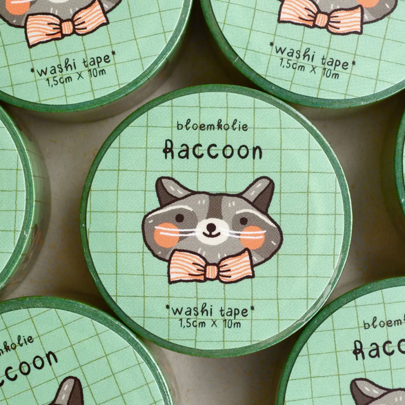 Raccoon Washi Tape (15mm)