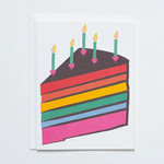 Rainbow Birthday Cake Slice