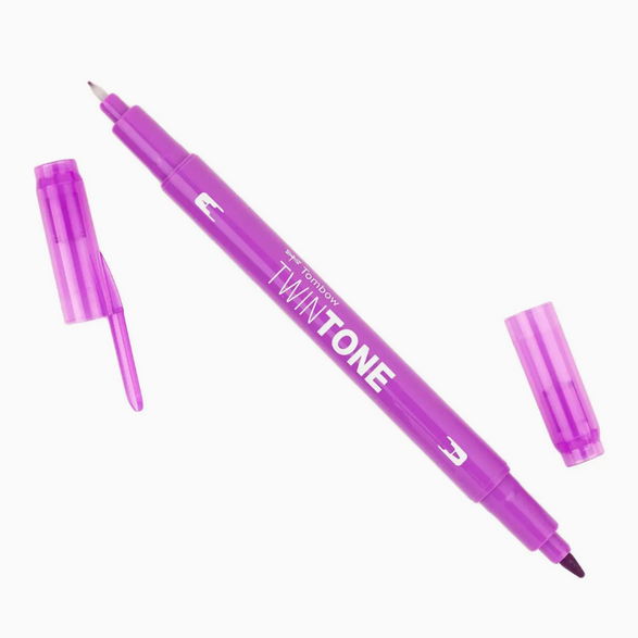 Twin Tone Dual Tip Marker Pen - 28 color options