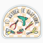 Rather Be Crafting Sticker